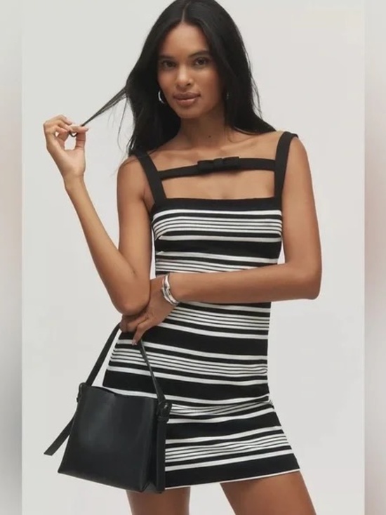 NWT Anthropologie Hutch Sleeveless Square-Neck Knit Mini Dress Sz XL - Picture 4 of 11